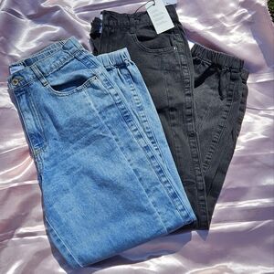 Forever 21 Women's Jogger Jeans in Black and Blue